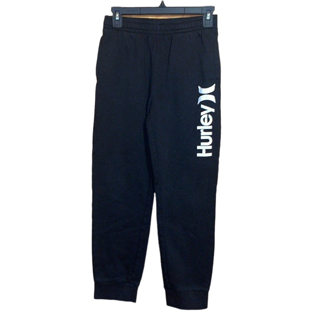 •HURLEY•BLACK LOGO "HURLEY" JOGGER/SWEATPANTS SIZE 18/20(UNISEX)